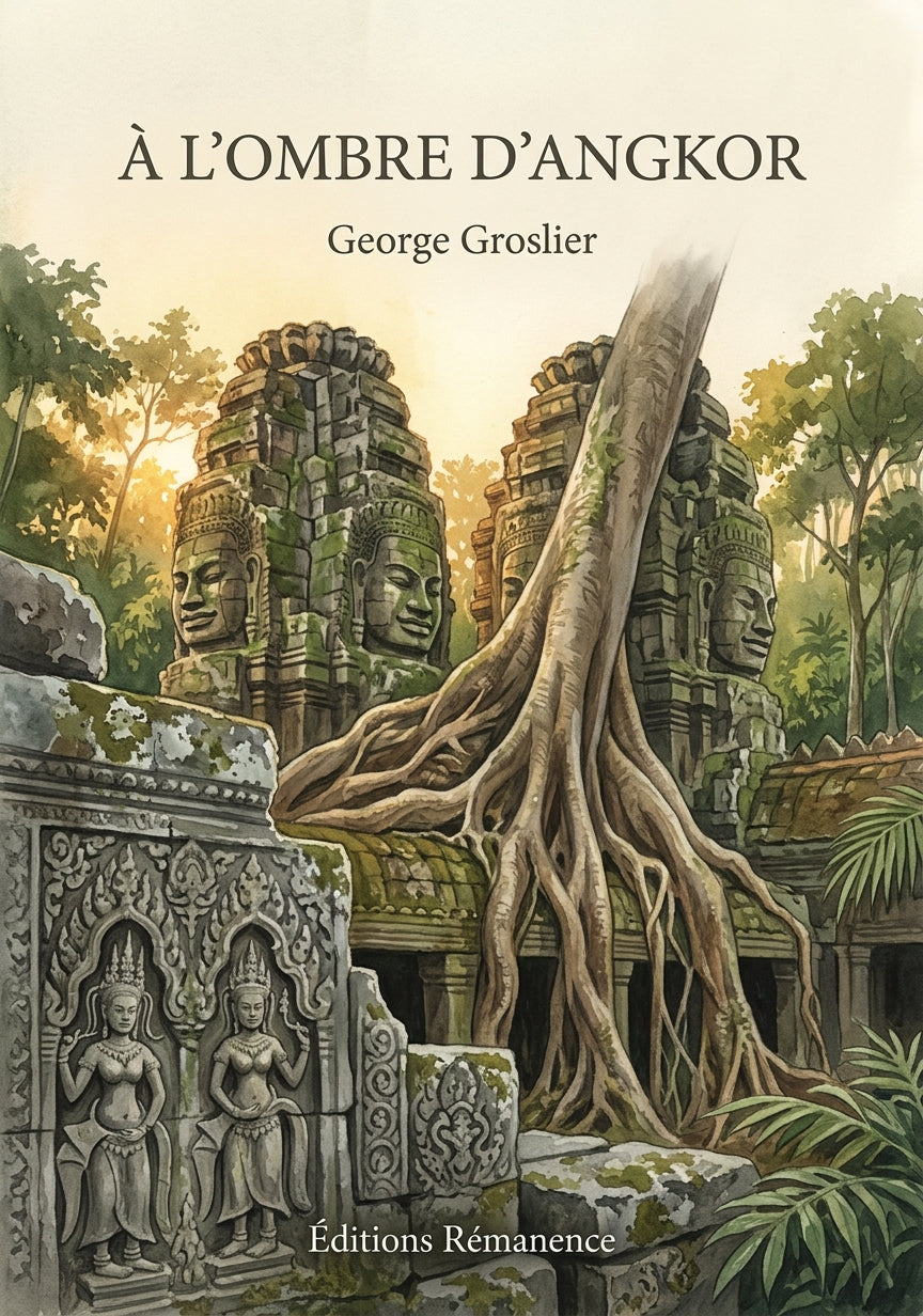 Livre À l’ombre d’Angkor par George Groslier - Couverture - Editions Remanence