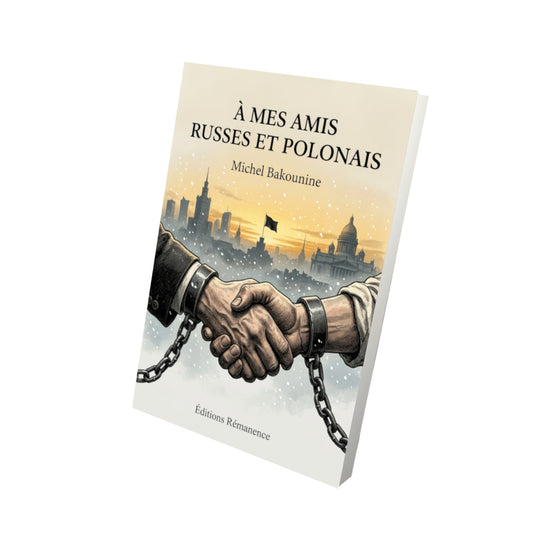 Livre À mes amis russes et polonais par Michel Bakounine - Vue 3D - Editions Remanence