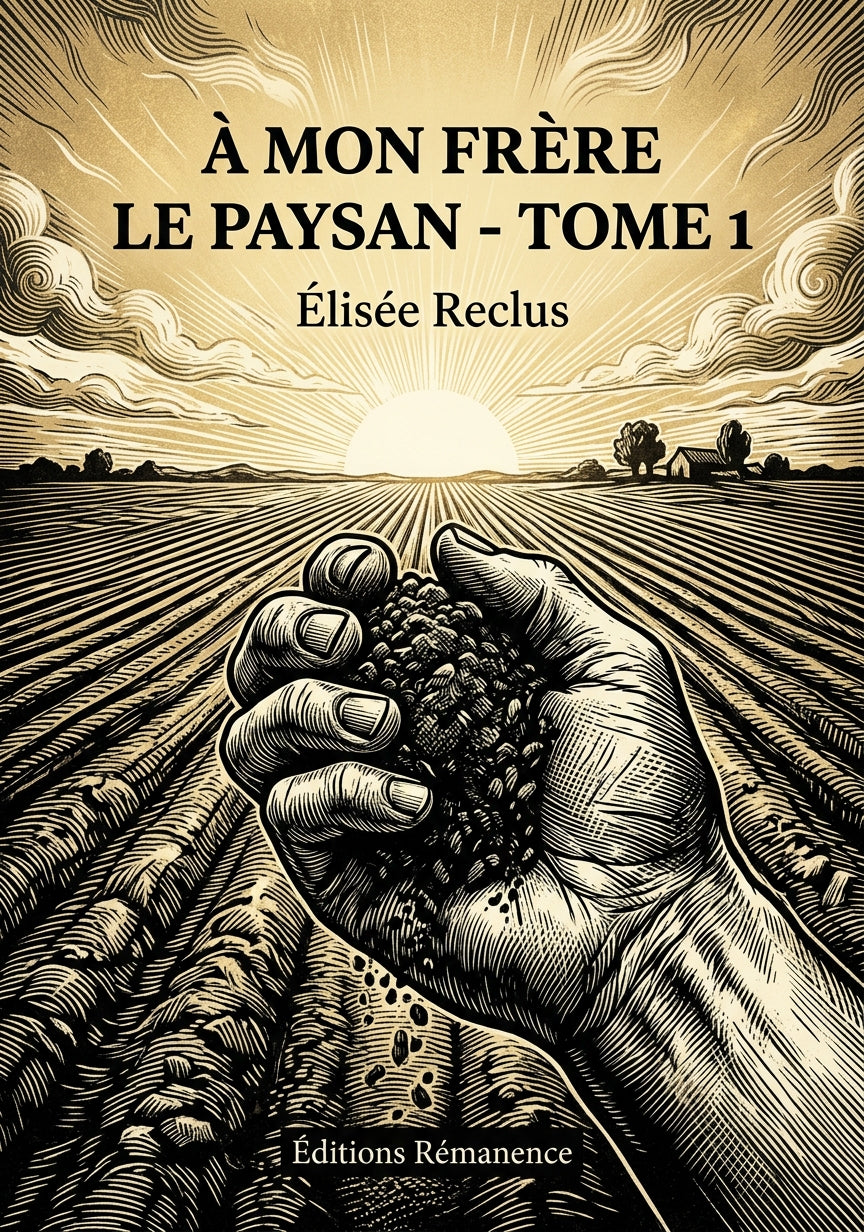 Livre À mon frère le paysan - Tome 1 par Élisée Reclus - Couverture - Editions Remanence