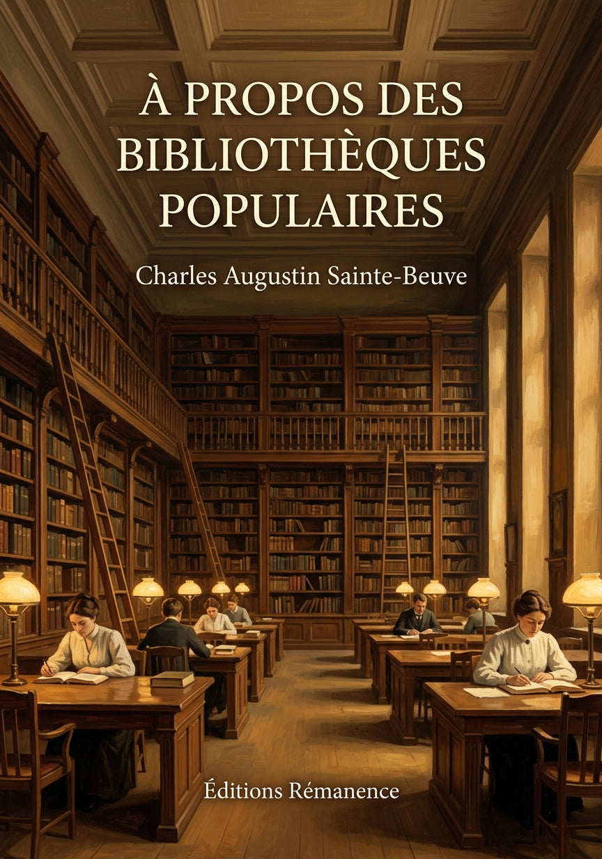 Livre À propos des bibliothèques populaires par Charles Augustin Sainte-Beuve - Couverture - Editions Remanence