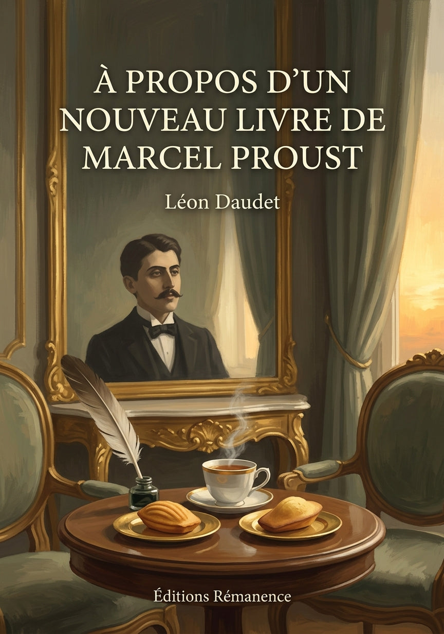 Livre À propos d’un nouveau livre de Marcel Proust par Léon Daudet - Couverture - Editions Remanence