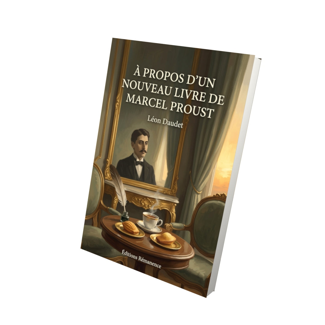Livre À propos d’un nouveau livre de Marcel Proust par Léon Daudet - Vue 3D - Editions Remanence