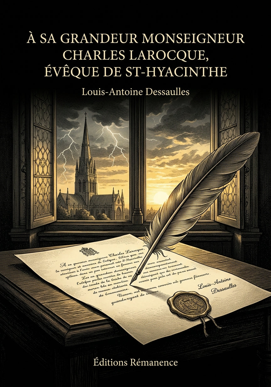 Livre À Sa Grandeur Monseigneur Charles Larocque, évêque de St-Hyacinthe par Louis-Antoine Dessaulles - Couverture - Editions Remanence
