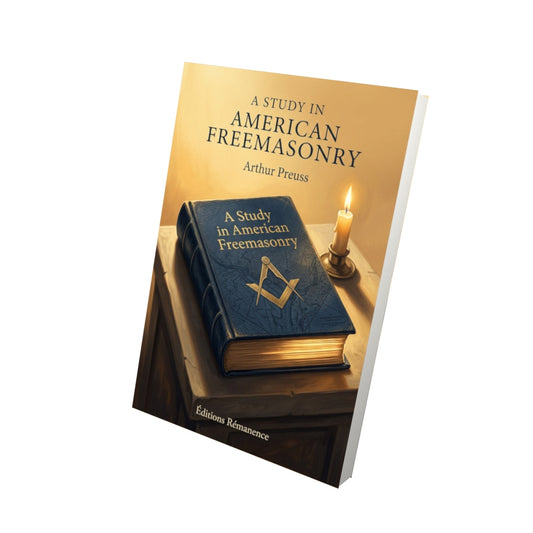 Livre A study in American Freemasonry - Arthur Preuss - Vue 3D - Editions Remanence