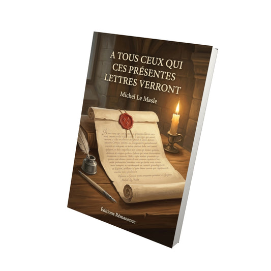 Livre A tous ceux qui ces présentes lettres verront par Michel Le Masle - Vue 3D - Editions Remanence