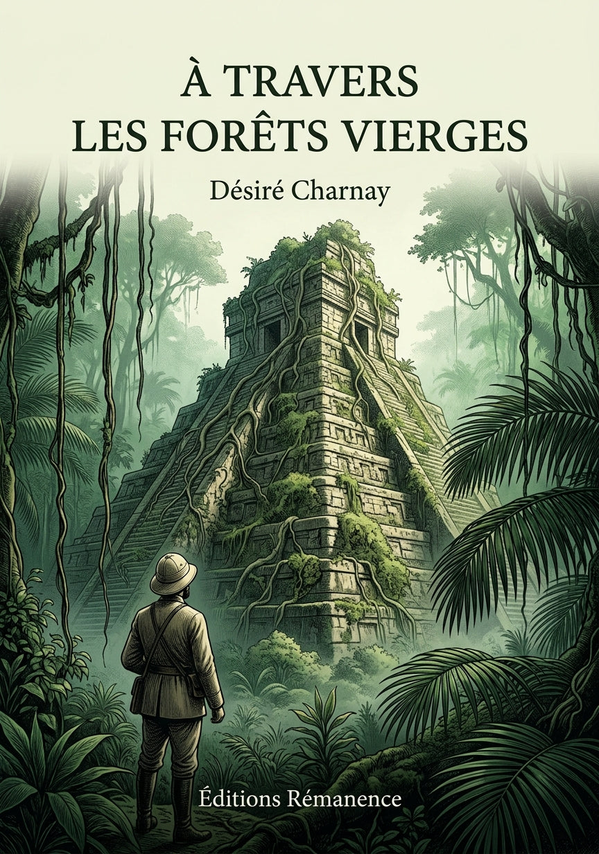 Livre À travers les forêts vierges par Désiré Charnay - Couverture - Editions Remanence