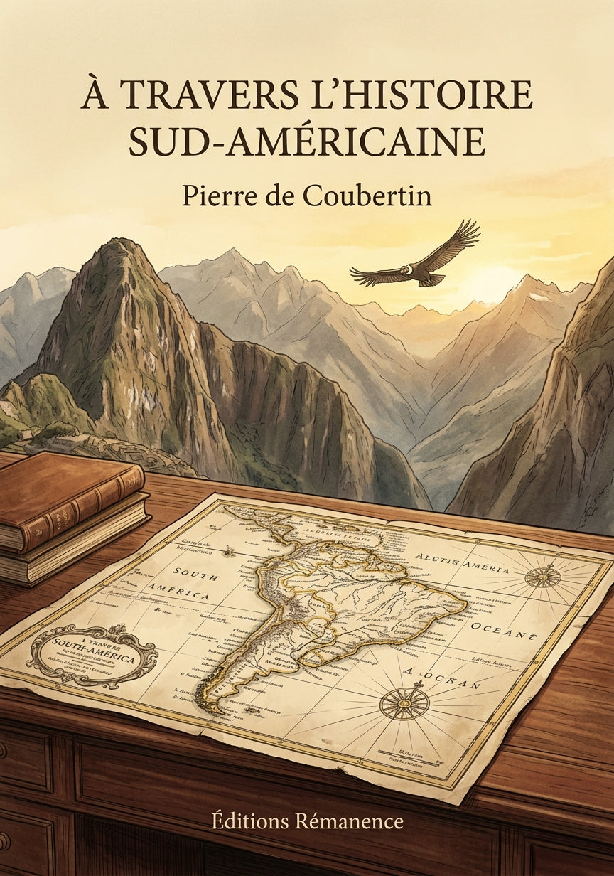 Livre À travers l’Histoire Sud-Américaine par Pierre de Coubertin - Couverture - Editions Remanence