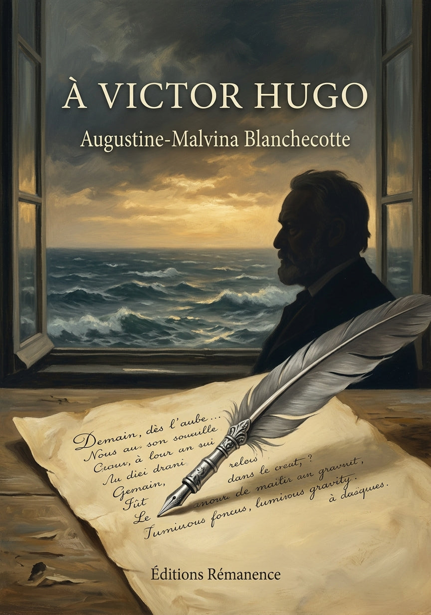 Livre À Victor Hugo par Augustine-Malvina Blanchecotte - Couverture - Editions Remanence