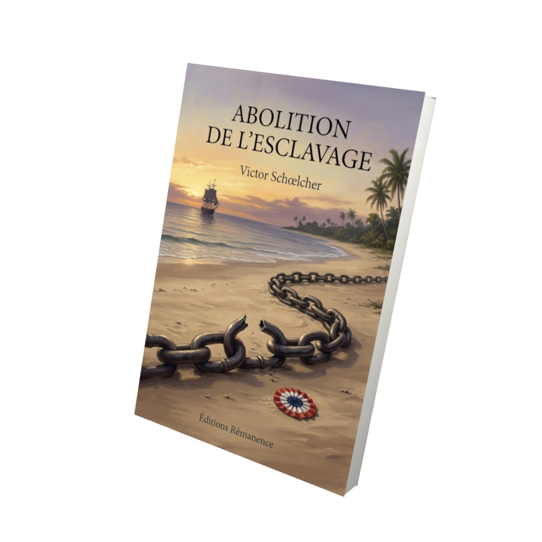 Livre Abolition de l'esclavage par Victor Schœlcher - Vue 3D - Editions Remanence