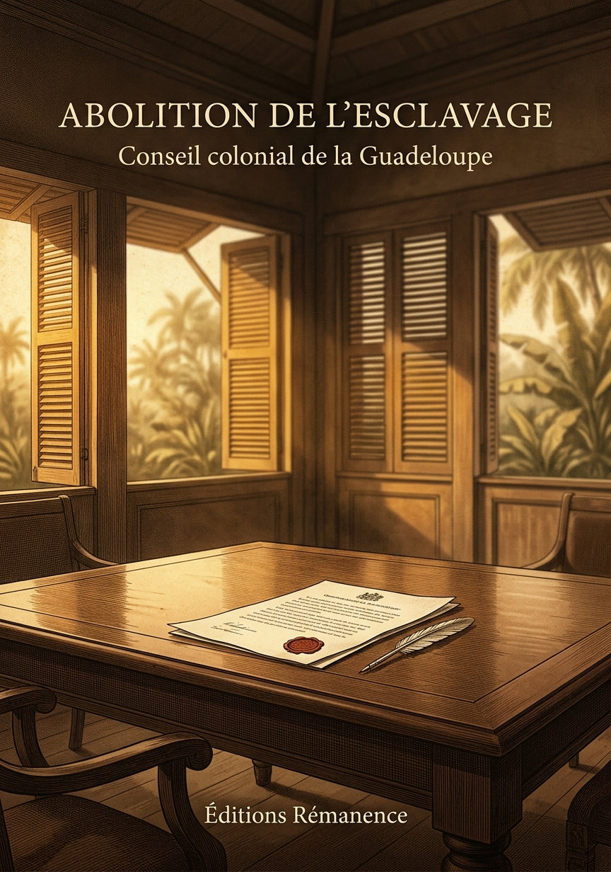 Livre Abolition de l’esclavage par Conseil colonial de la Guadeloupe - Couverture - Editions Remanence