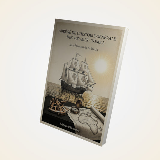 Livre Abrégé de l'Histoire Générale des Voyages - Tome 2 - Jean-François de La Harpe - Couverture 3D