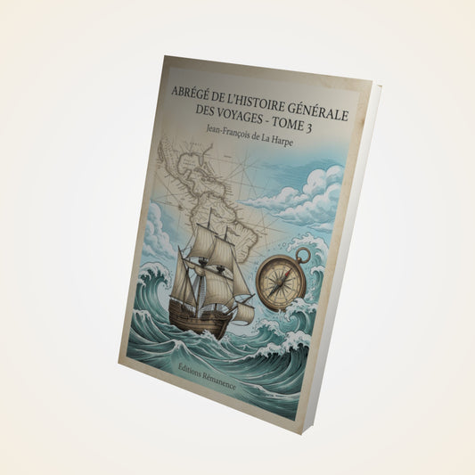 Livre Abrégé de l'Histoire Générale des Voyages - Tome 3 - Jean-François de La Harpe - Couverture 3D