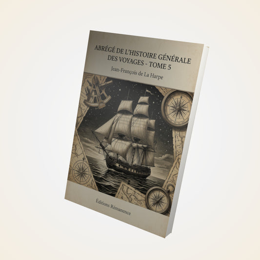 Livre Abrégé de l'Histoire Générale des Voyages - Tome 5 - Jean-François de La Harpe - Couverture 3D