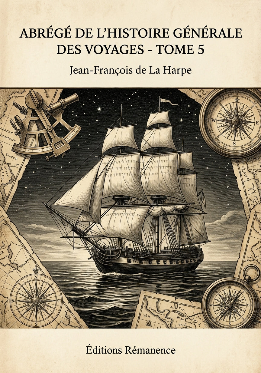 Abrégé de l'Histoire Générale des Voyages - Tome 5 - Jean-François de La Harpe (Couverture)