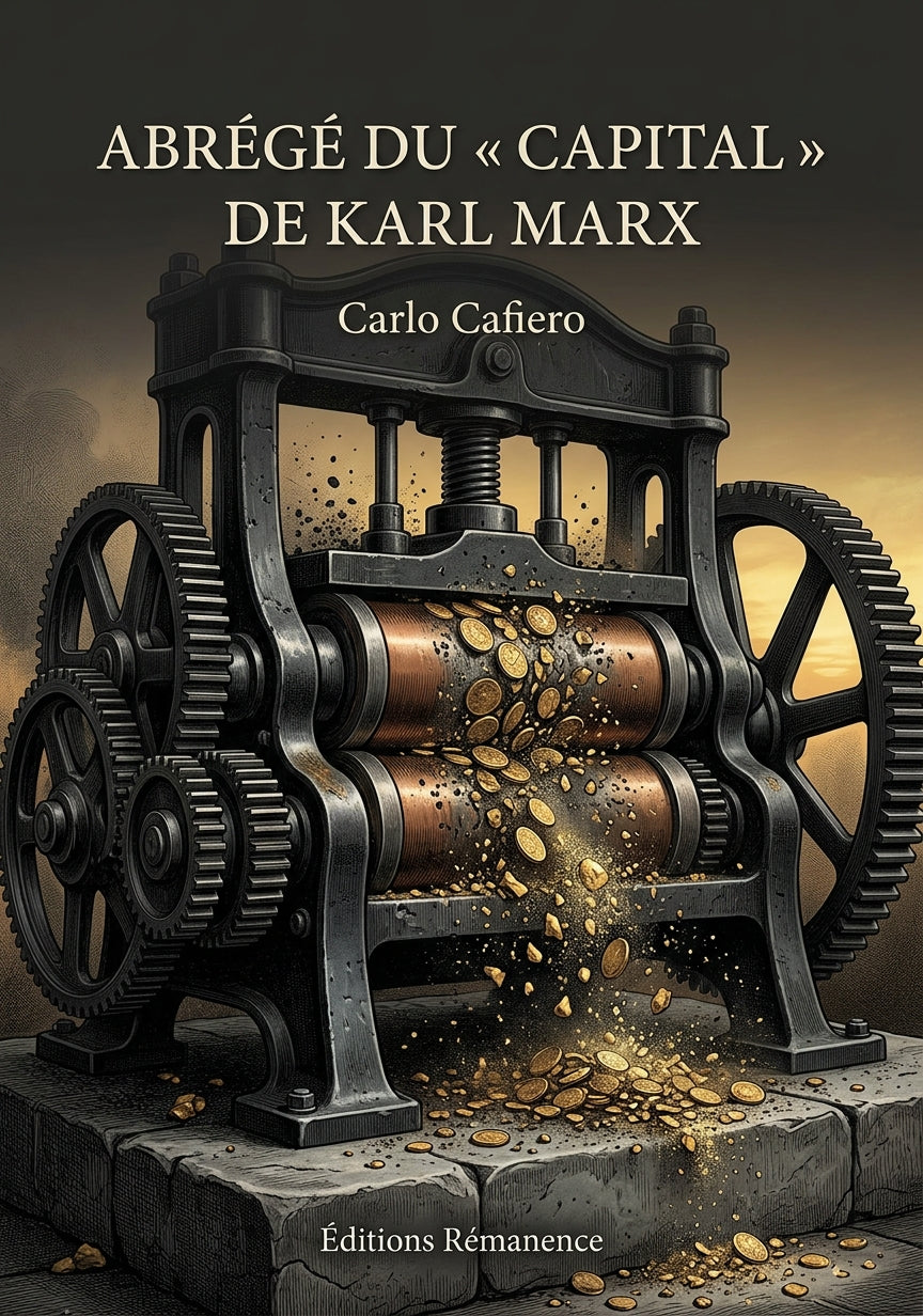 Livre Abrégé du « Capital » de Karl Marx par Carlo Cafiero - Couverture - Editions Remanence