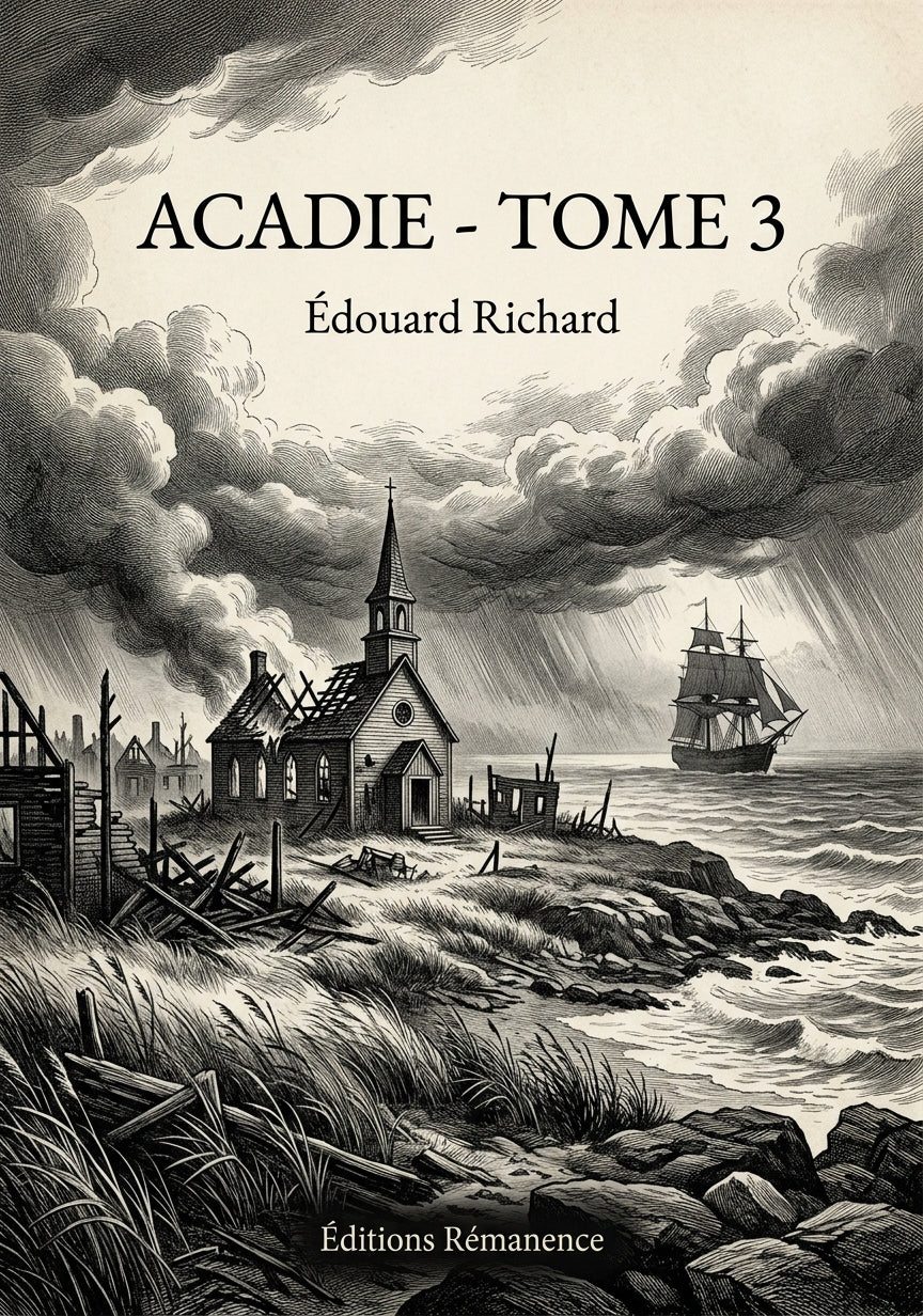 Livre Acadie - Tome 3 par Édouard Richard - Couverture - Editions Remanence