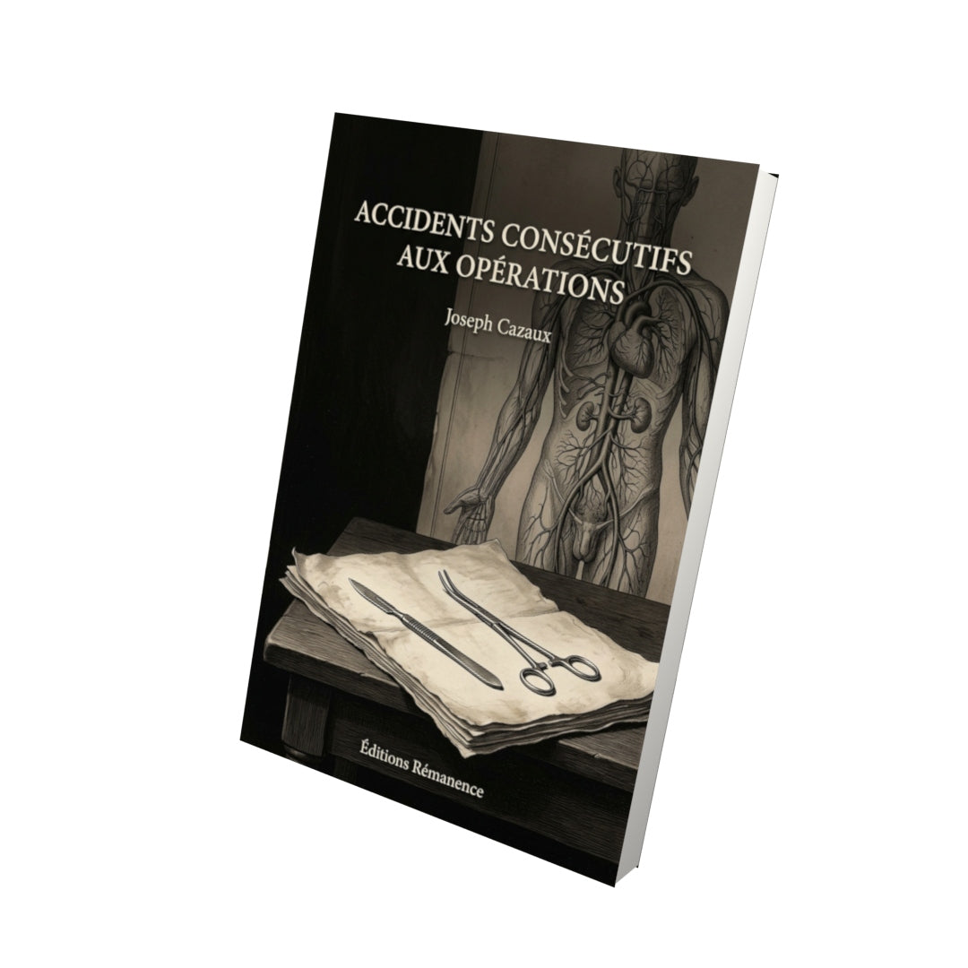 Livre Accidents consécutifs aux opérations par Joseph Cazaux - Vue 3D - Editions Remanence