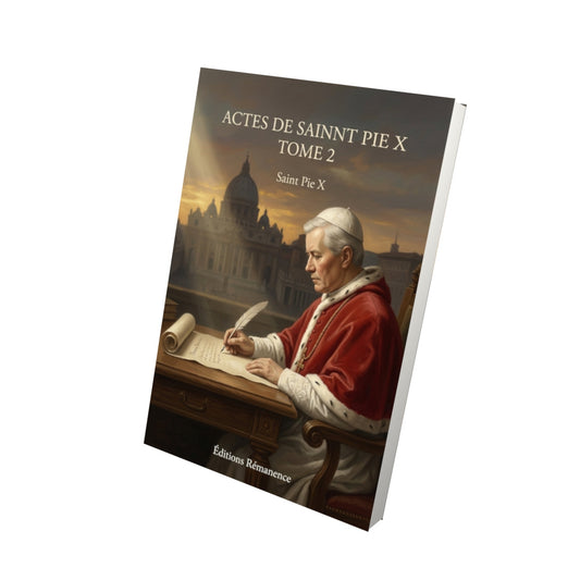 Livre Actes de Saint Pie X Tome 2 - Saint Pie X - Vue 3D - Editions Remanence