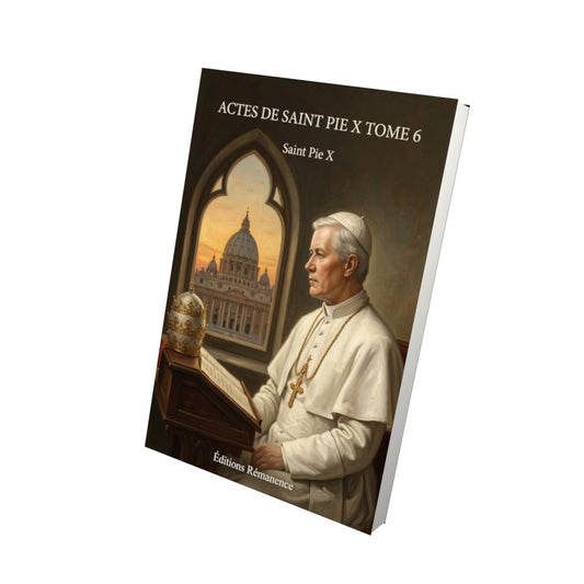 Livre Actes de Saint Pie X Tome 6 - Saint Pie X - Vue 3D - Editions Remanence