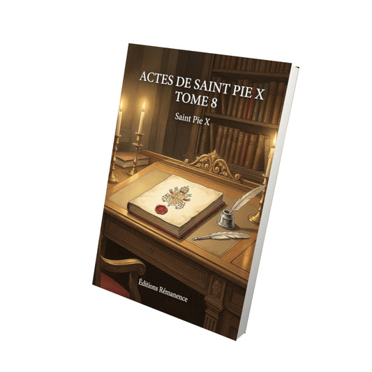 Livre Actes de Saint Pie X Tome 8 - Saint Pie X - Vue 3D - Editions Remanence