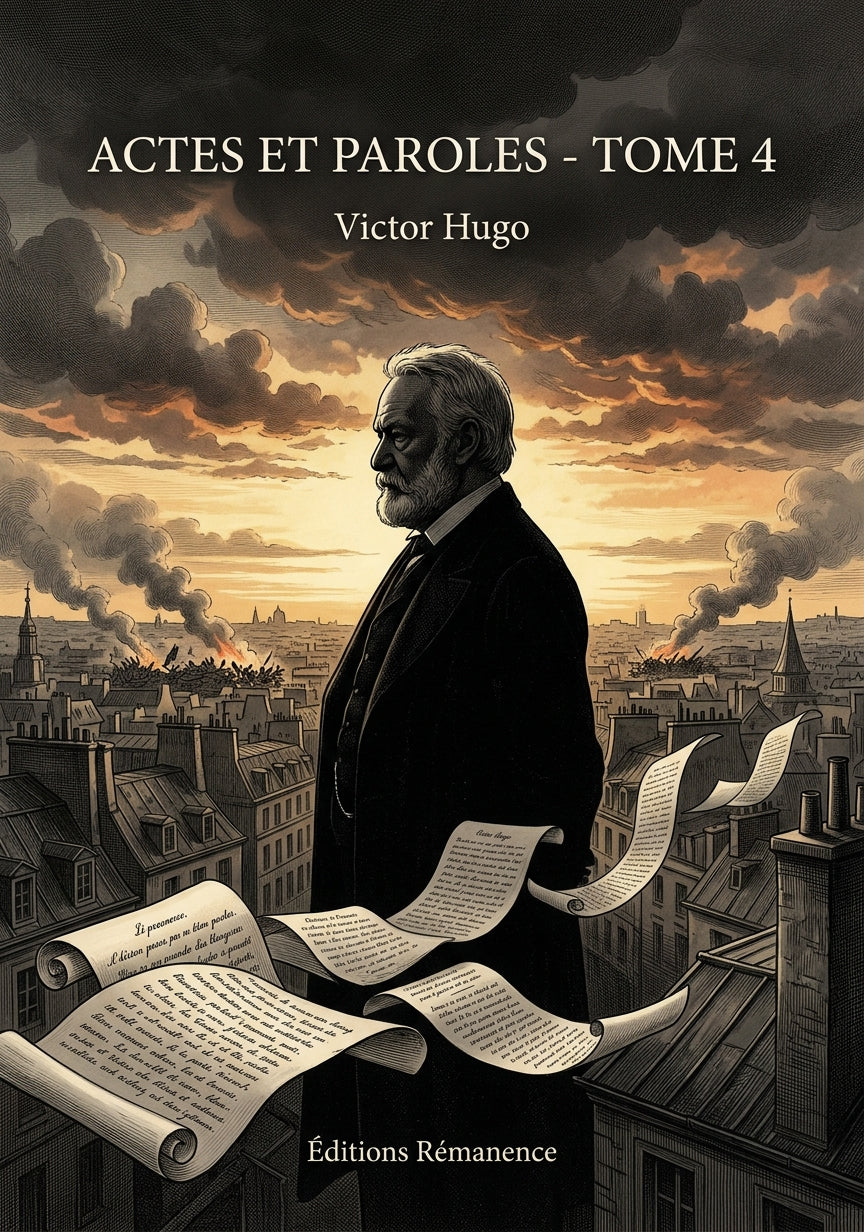 Livre Actes et paroles - Tome 4 par Victor Hugo - Couverture - Editions Remanence
