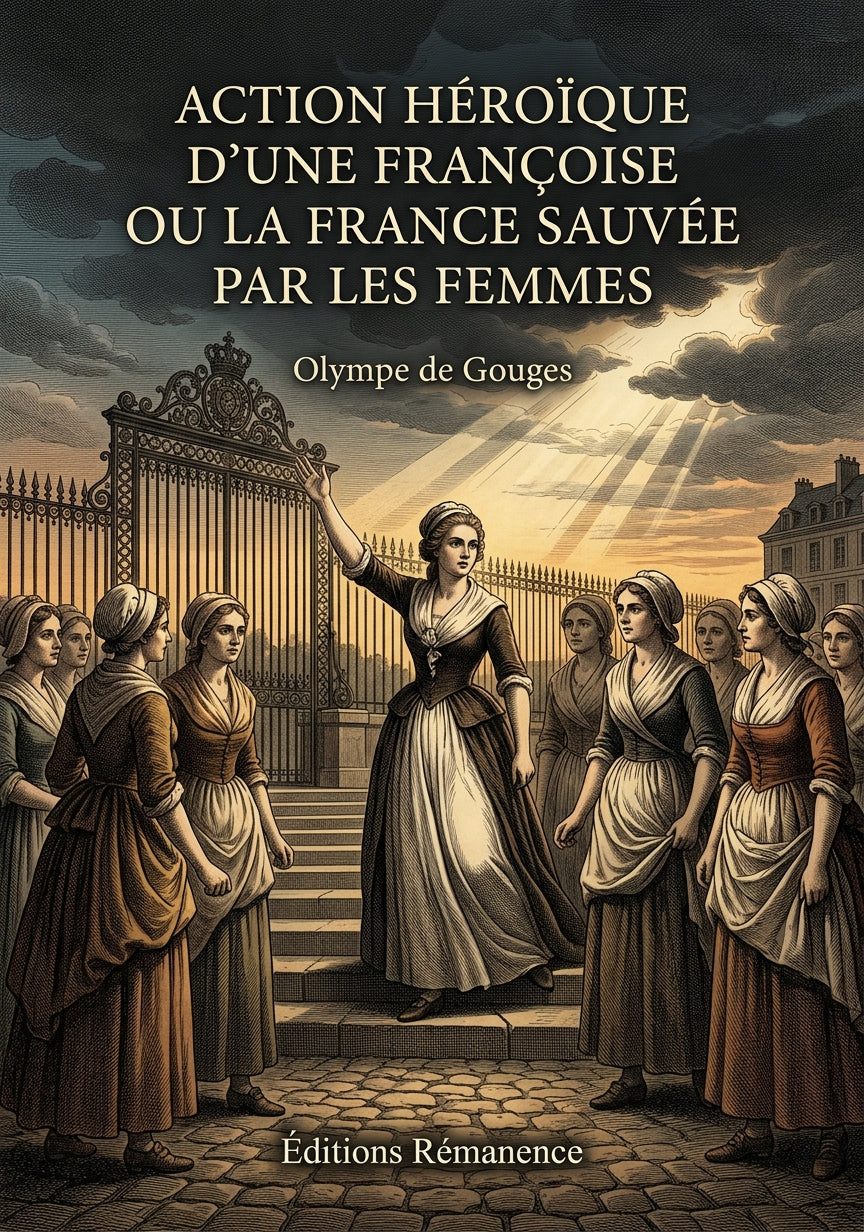 Livre Action héroïque d’une françoise ou la France sauvée par les femmes par Olympe de Gouges - Couverture - Editions Remanence