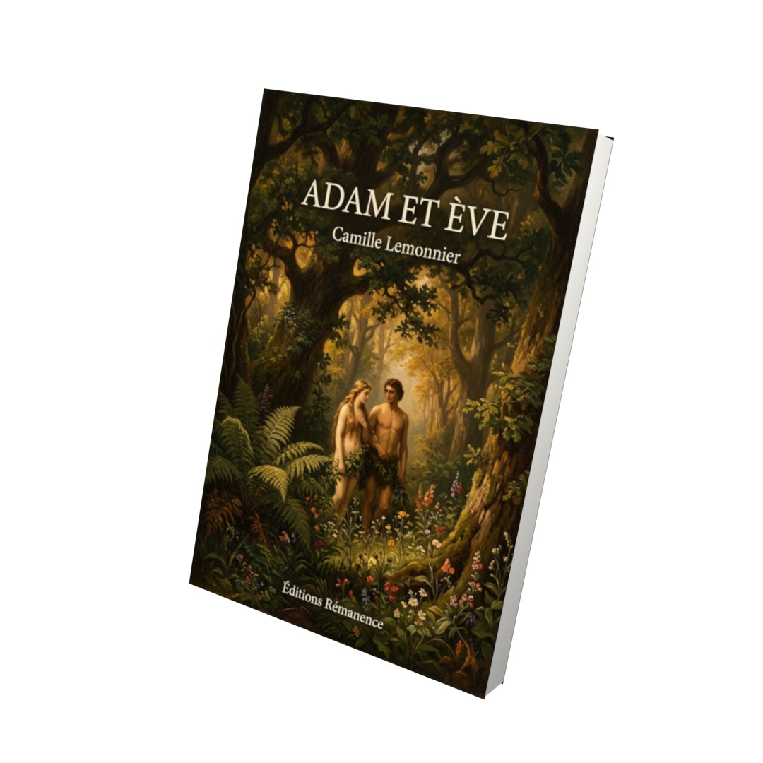 Livre Adam et Ève par Camille Lemonnier - Vue 3D - Editions Remanence
