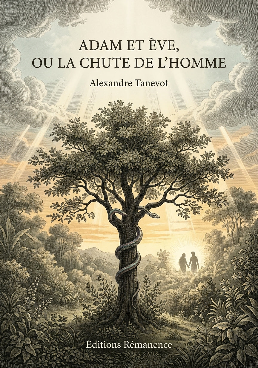 Livre Adam et Ève, ou la chute de l’homme par Alexandre Tanevot - Couverture - Editions Remanence