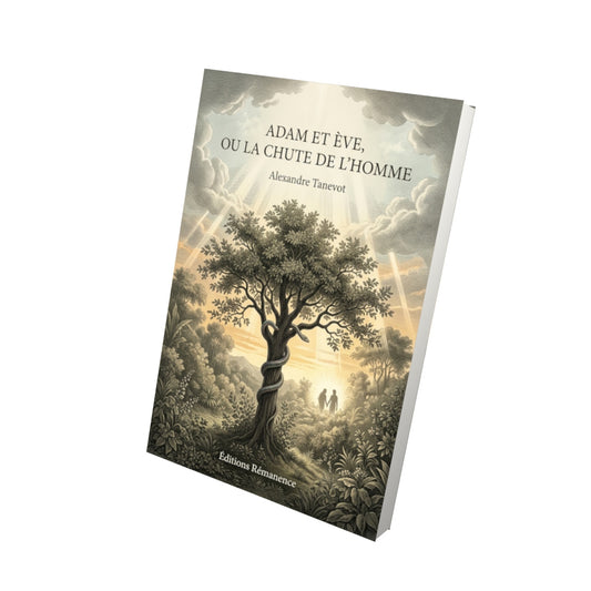 Livre Adam et Ève, ou la chute de l’homme par Alexandre Tanevot - Vue 3D - Editions Remanence