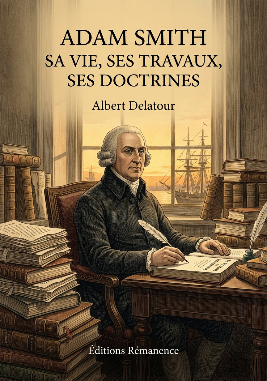 Livre Adam Smith sa vie, ses travaux, ses doctrines par Albert Delatour - Couverture - Editions Remanence
