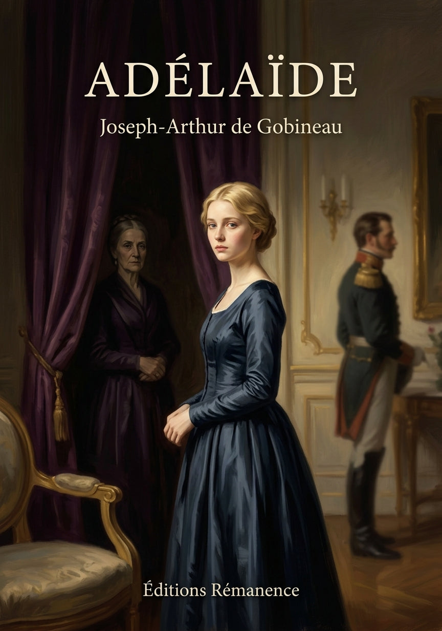 Livre Adélaïde par Joseph-Arthur de Gobineau - Couverture - Editions Remanence