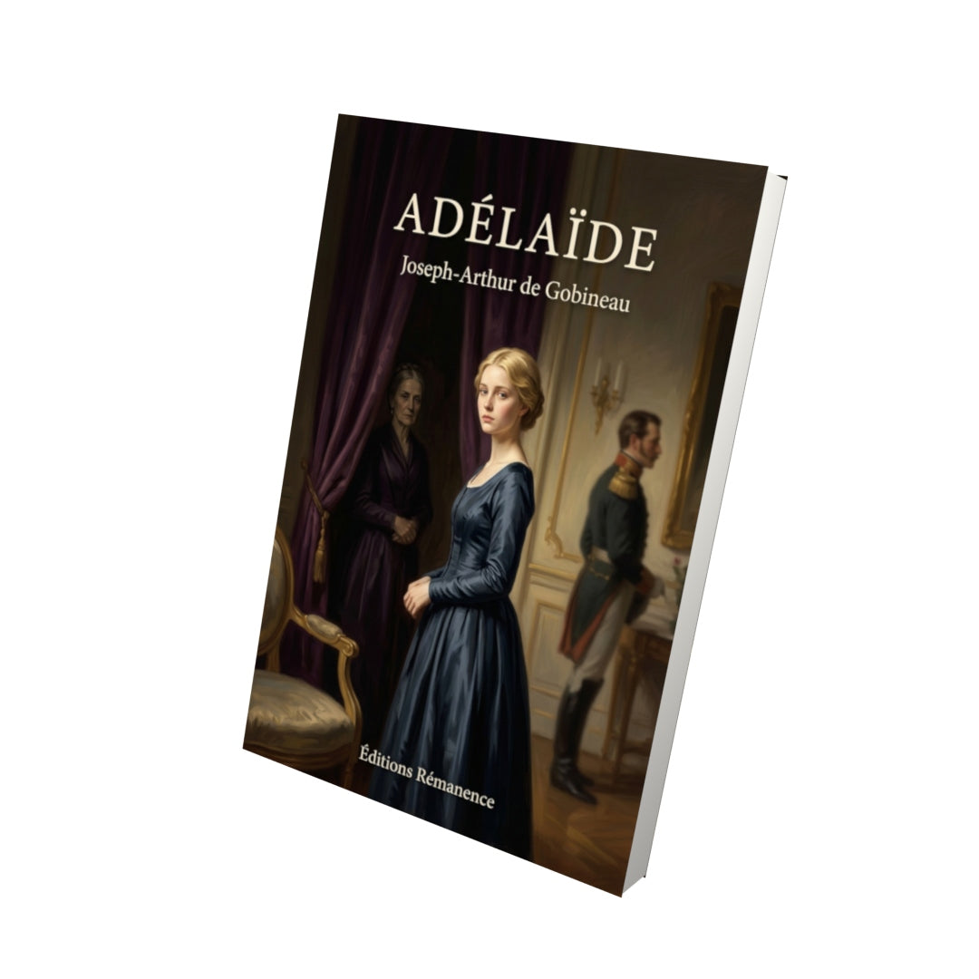 Livre Adélaïde par Joseph-Arthur de Gobineau - Vue 3D - Editions Remanence