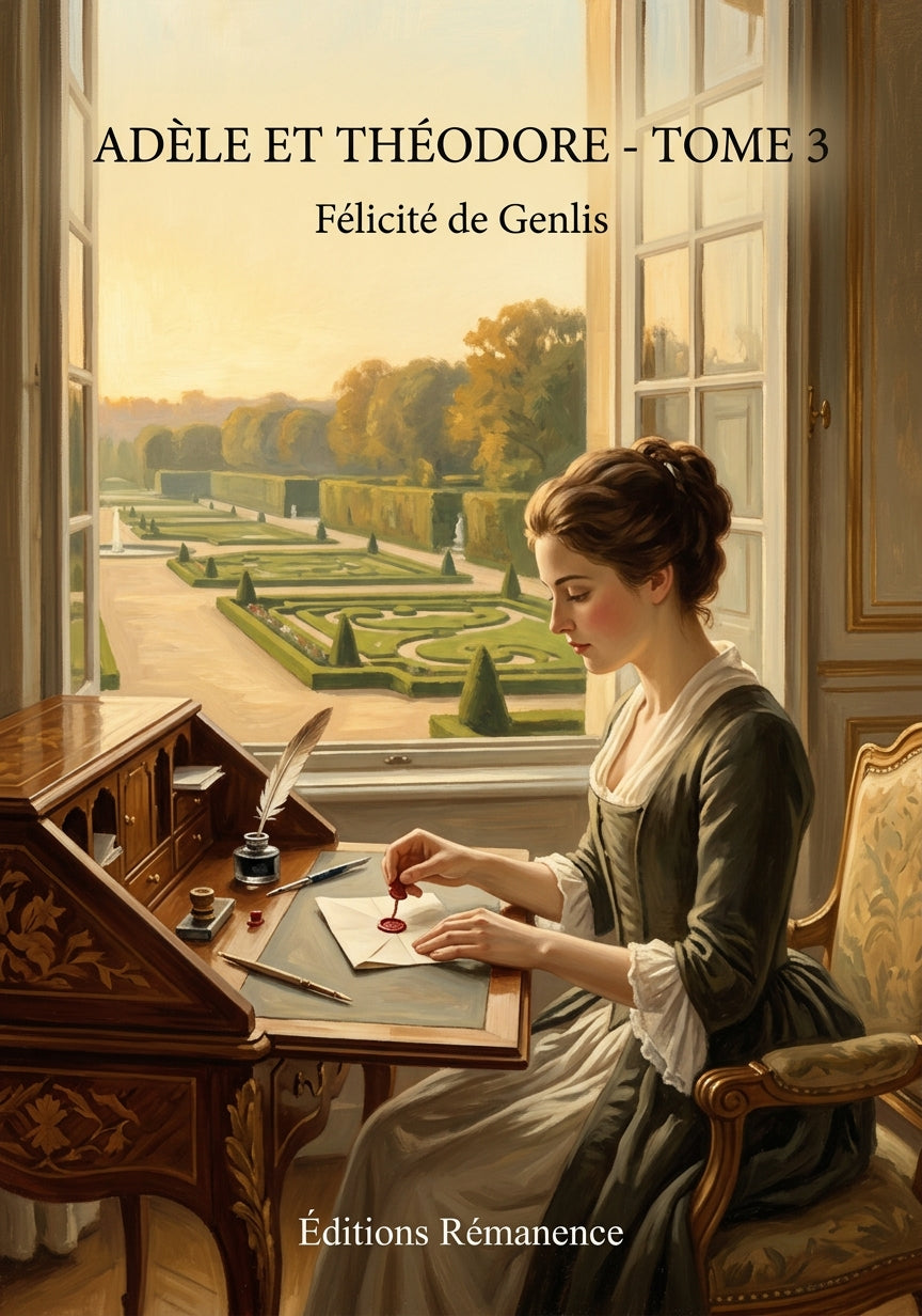 Livre Adèle et Théodore - Tome 3 par Félicité de Genlis - Couverture - Editions Remanence