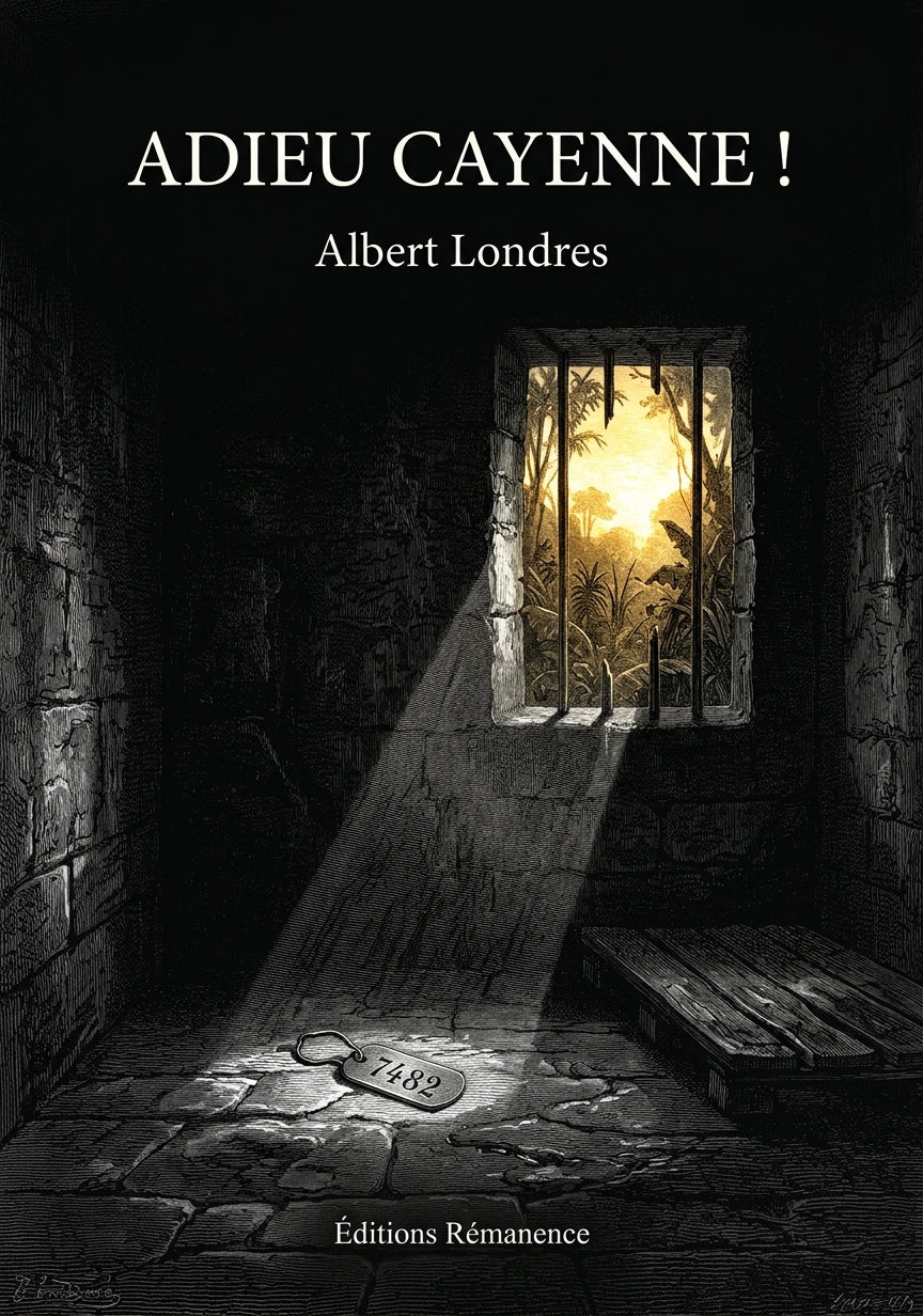 Livre Adieu Cayenne ! par Albert Londres - Couverture - Editions Remanence