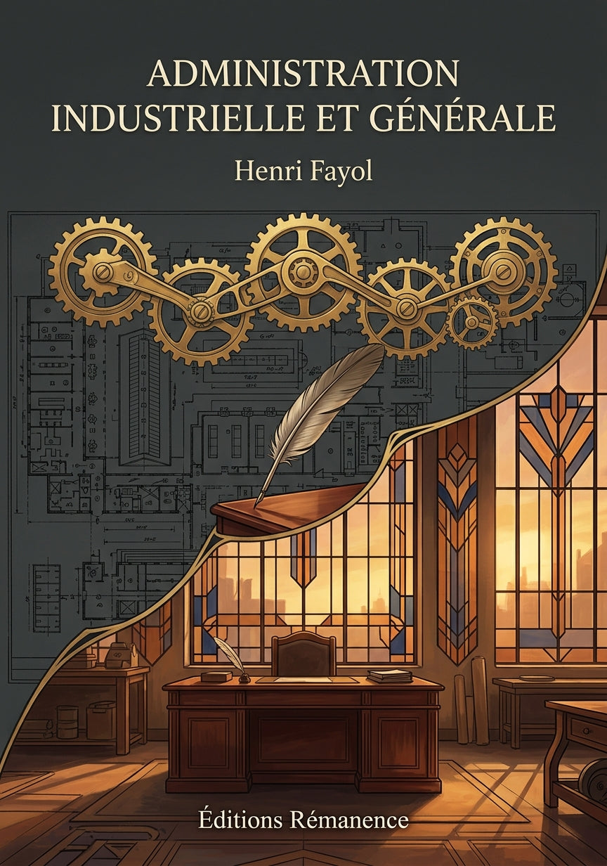 Livre Administration industrielle et générale par Henri Fayol - Couverture - Editions Remanence