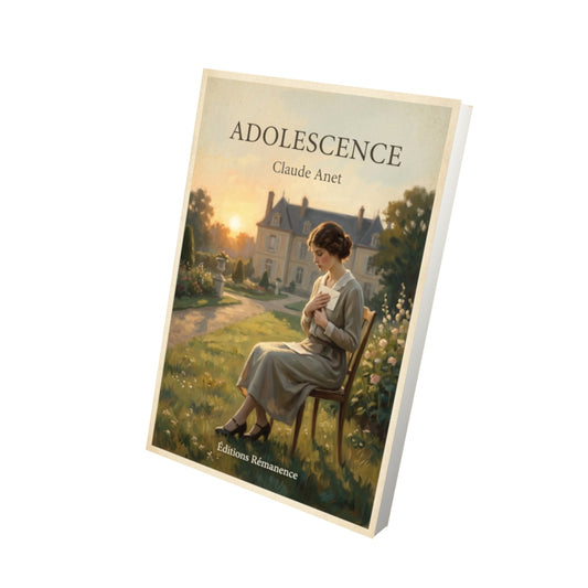 Livre Adolescence - Claude Anet - Vue 3D - Editions Remanence