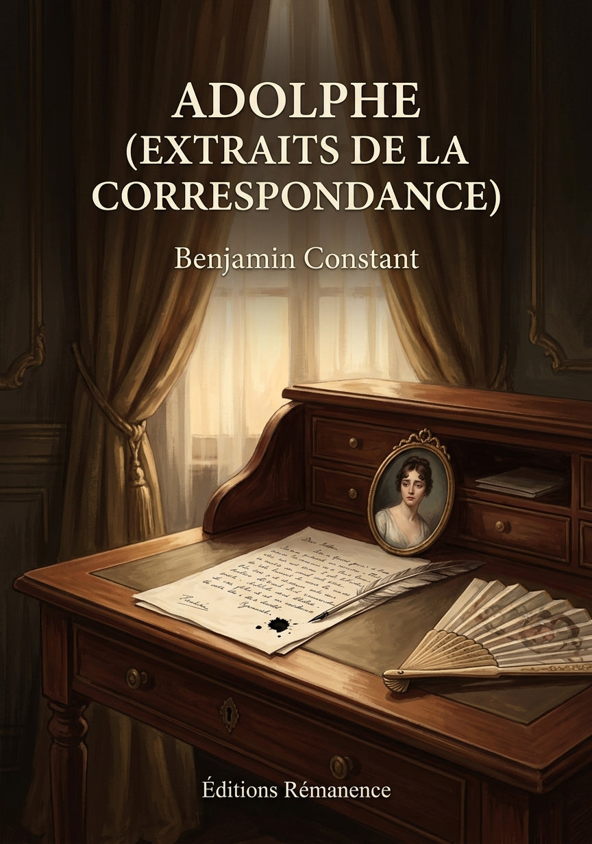 Livre Adolphe (Extraits de la correspondance) par Benjamin Constant - Couverture - Editions Remanence