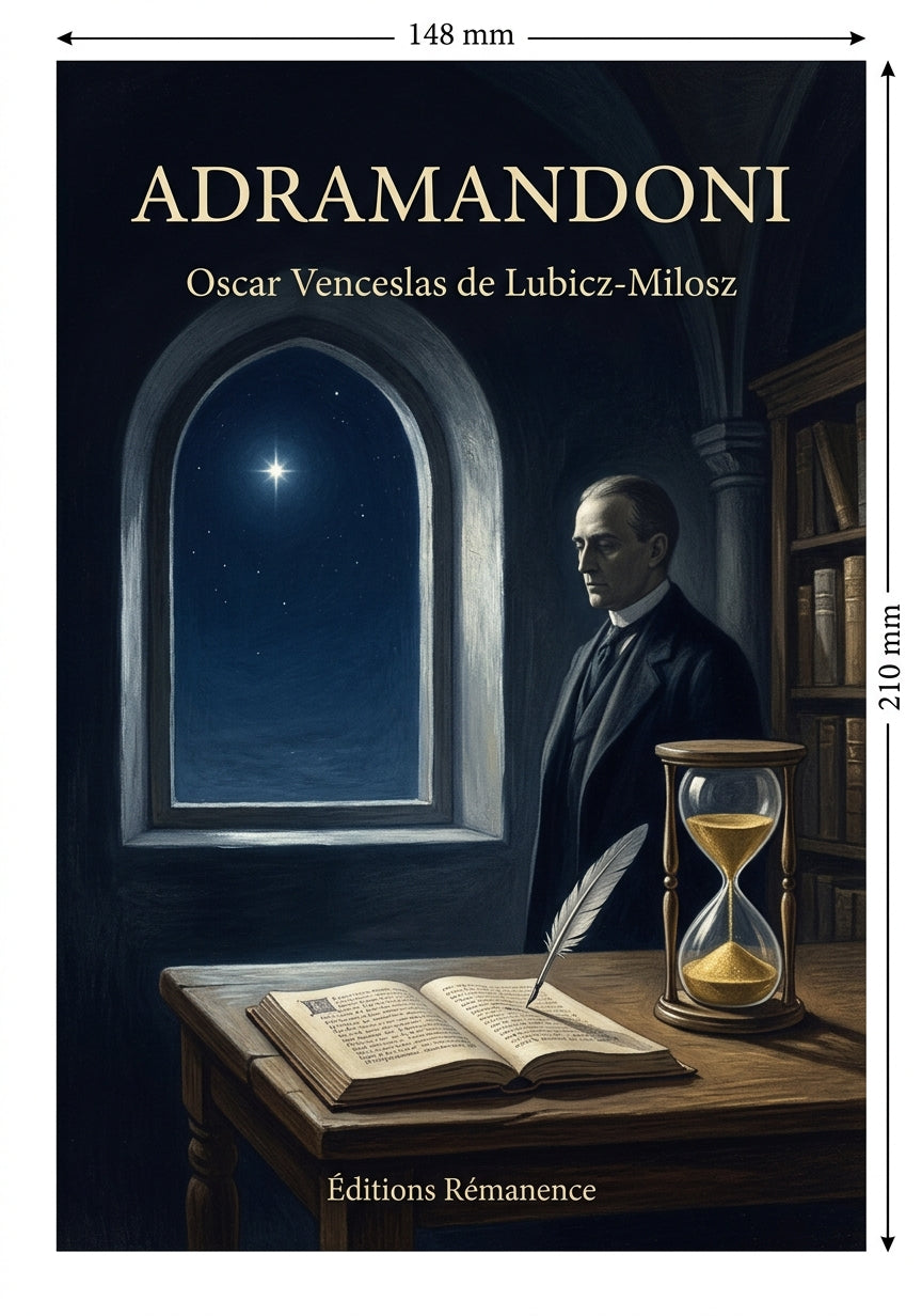 Livre Adramandoni par Oscar Venceslas de Lubicz-Milosz - Couverture - Editions Remanence