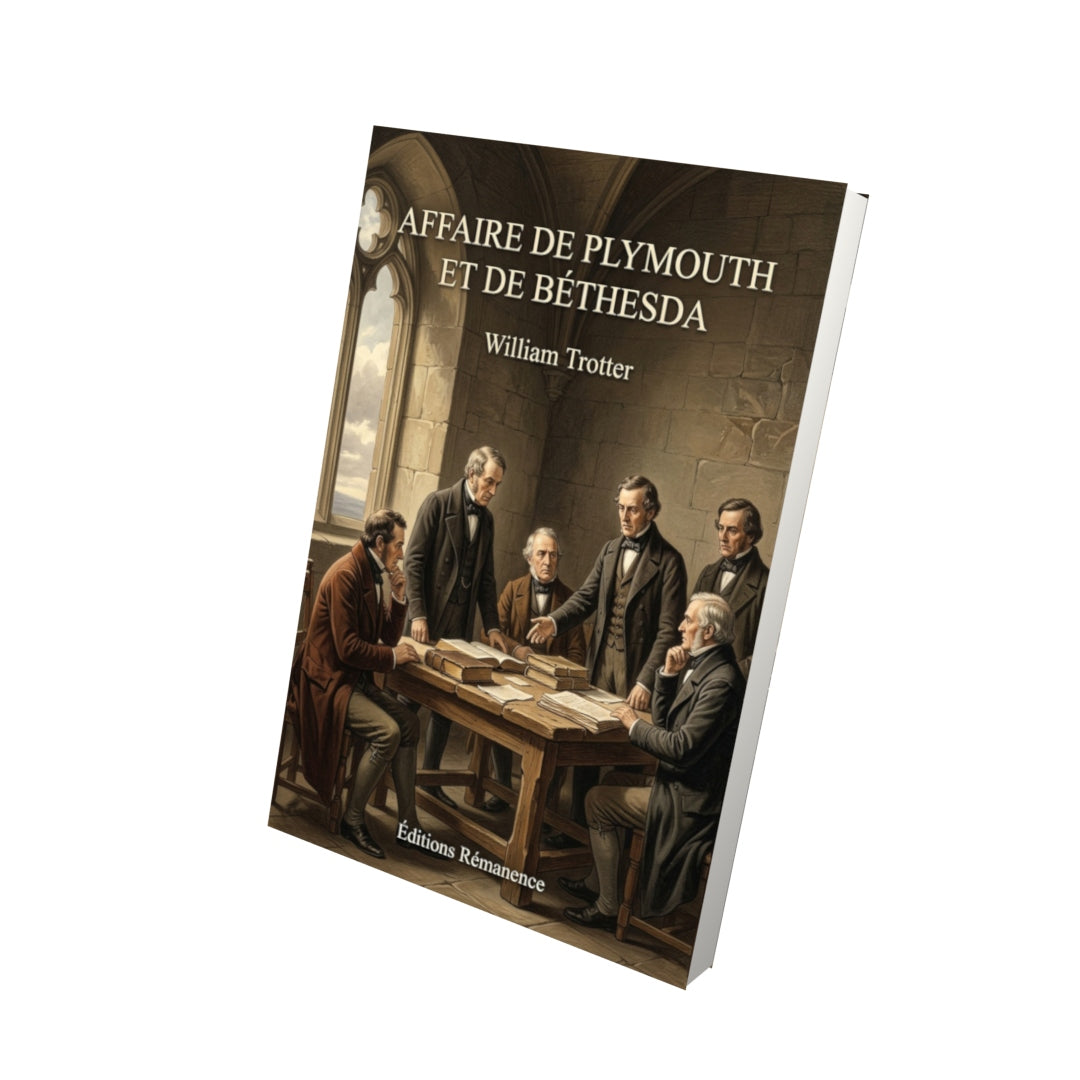 Livre Affaire de Plymouth et de Béthesda par William Trotter - Vue 3D - Editions Remanence
