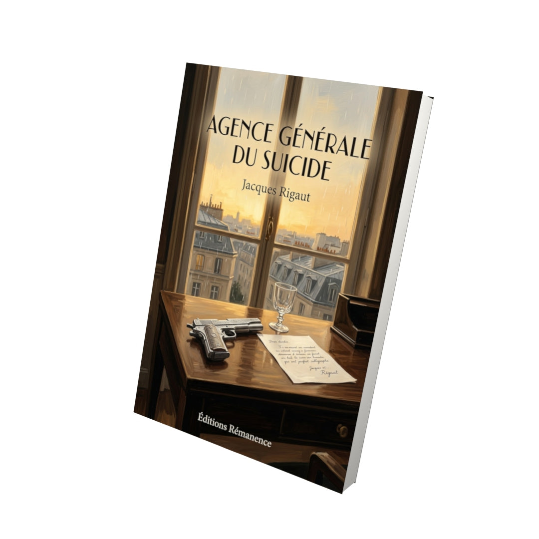Livre Agence générale du suicide par Jacques Rigaut - Vue 3D - Editions Remanence
