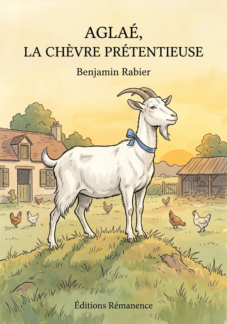 Livre Aglaé, la chèvre prétentieuse par Benjamin Rabier - Couverture - Editions Remanence