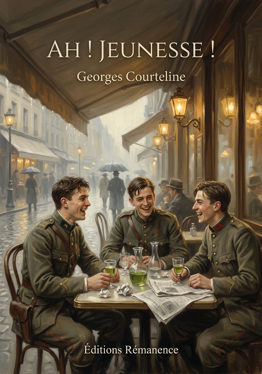 Livre Ah ! Jeunesse ! par Georges Courteline - Couverture - Editions Remanence