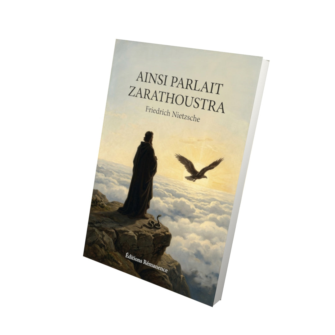 Livre Ainsi parlait Zarathoustra par Friedrich Nietzsche - Vue 3D - Editions Remanence