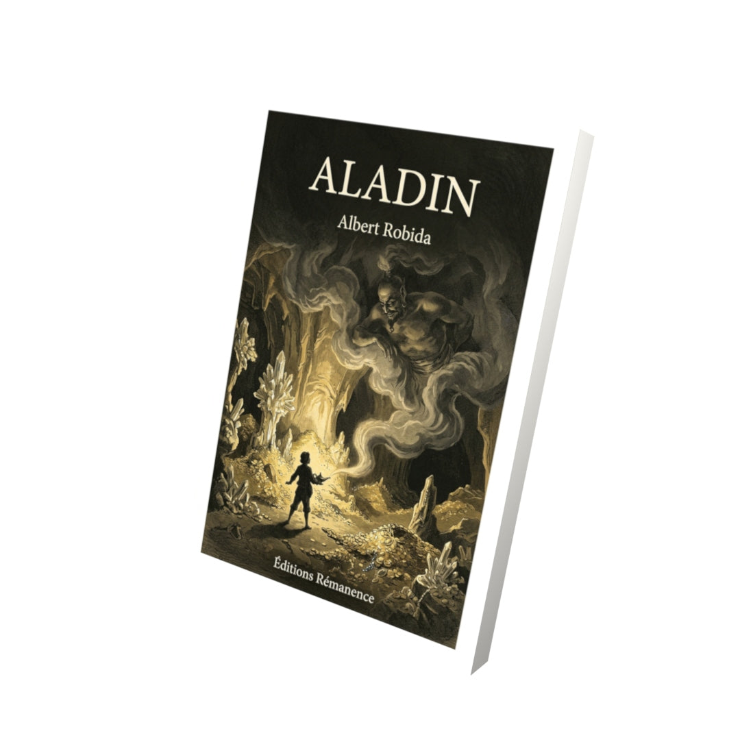 Livre Aladin par Albert Robida - Vue 3D - Editions Remanence