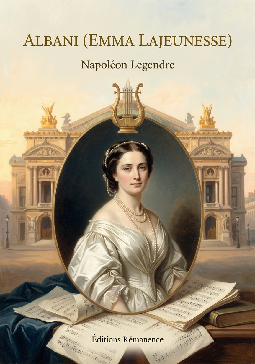 Livre Albani (Emma Lajeunesse) par Napoléon Legendre - Couverture - Editions Remanence