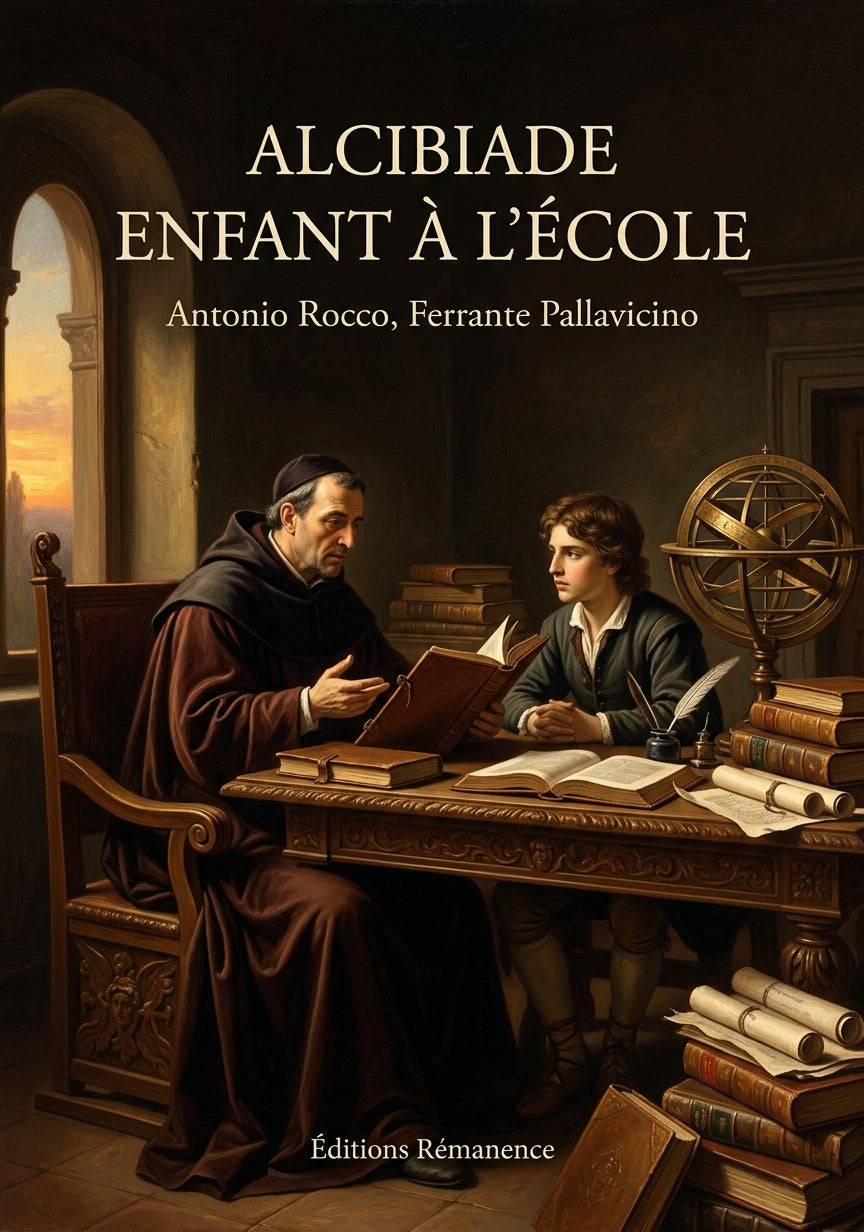Livre Alcibiade enfant à l’école par Antonio Rocco, Ferrante Pallavicino - Couverture - Editions Remanence