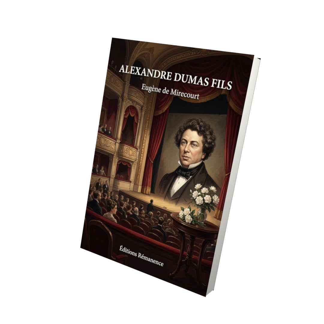 Livre Alexandre Dumas fils par Eugène de Mirecourt - Vue 3D - Editions Remanence