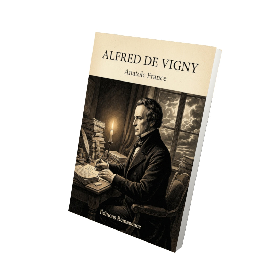 Livre Alfred de Vigny par Anatole France - Vue 3D - Editions Remanence