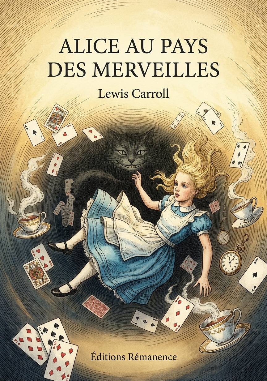 Livre Alice au pays des merveilles par Lewis Carroll - Couverture - Editions Remanence