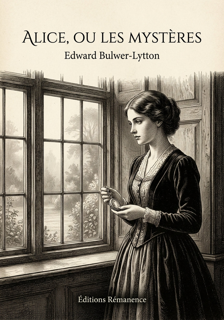 Livre Alice, ou les Mystères par Edward Bulwer-Lytton - Couverture - Editions Remanence